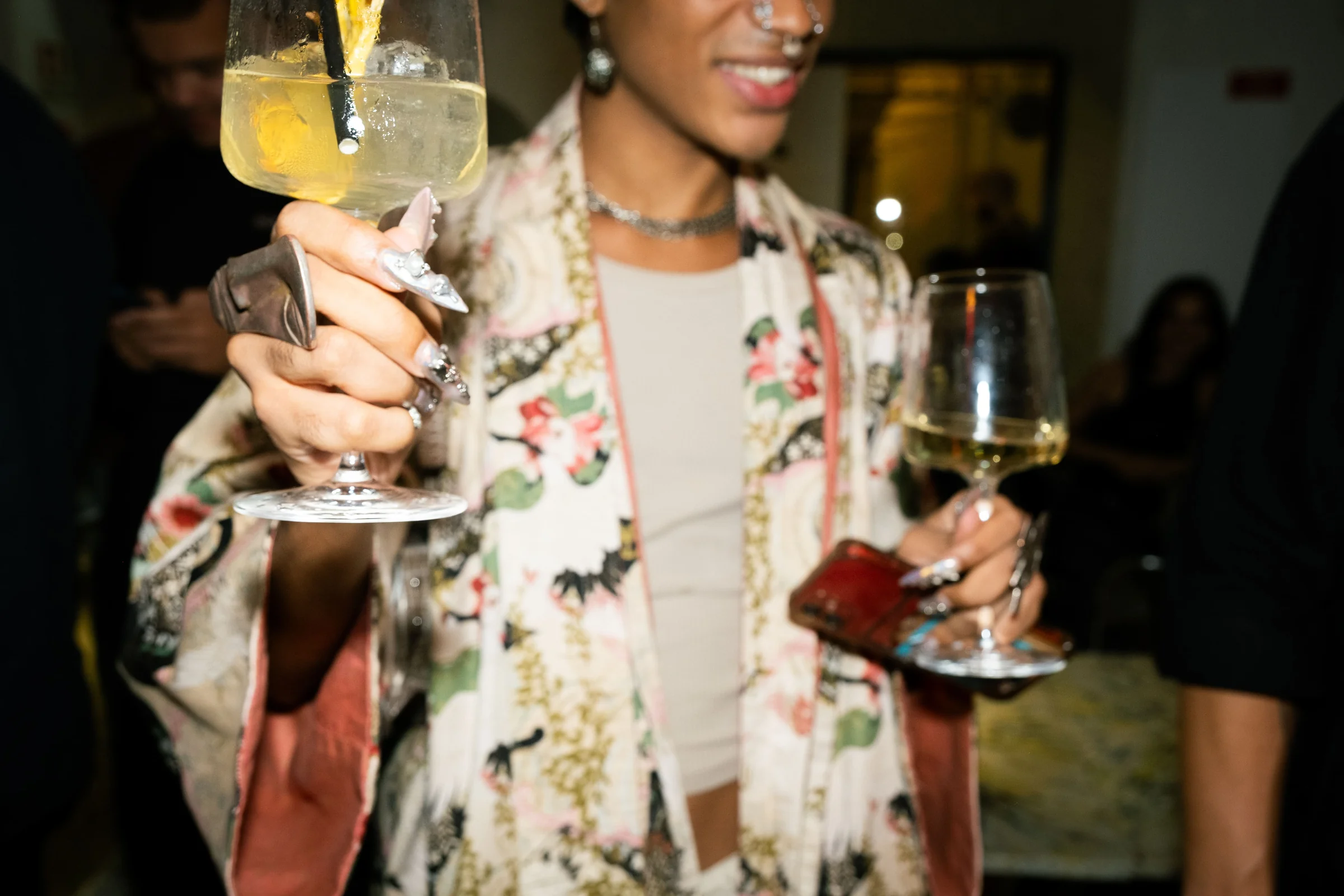 LKS — guests raising glasses at Lisbon Kebab Station